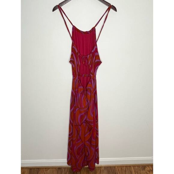 Faithful The Brand Anthropologie Womens Naira Jumpsuit 6 La Condesa Print Pink - Picture 13 of 15